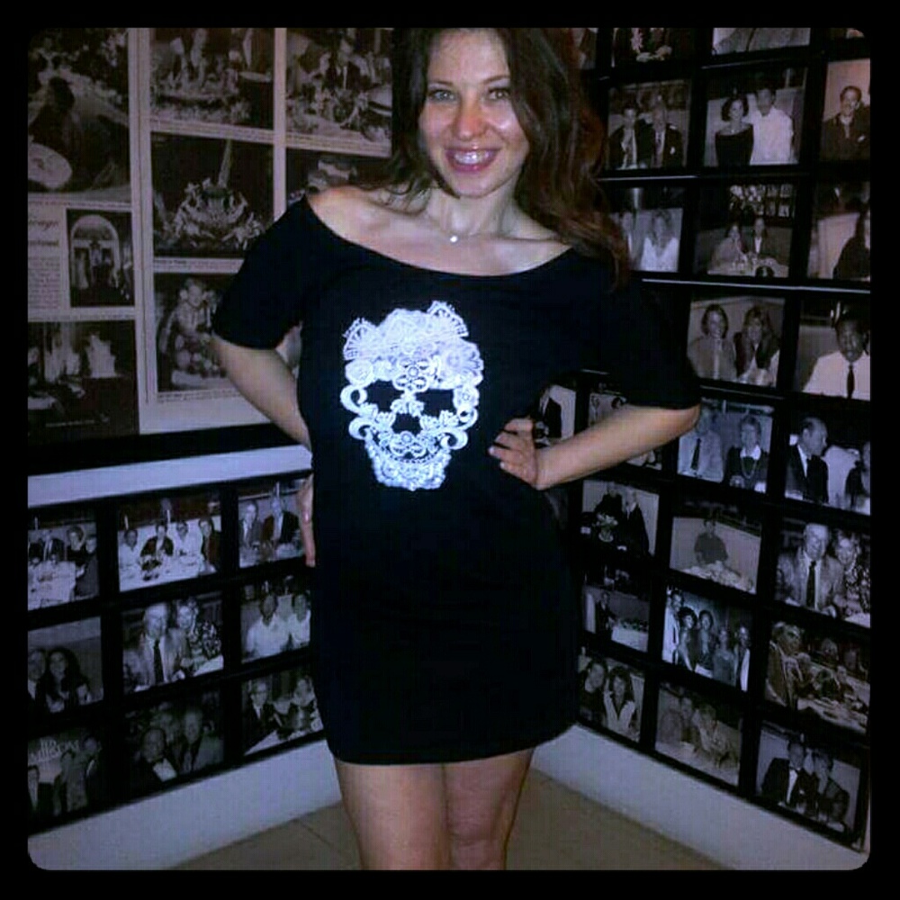 Black Dress with Skeleton